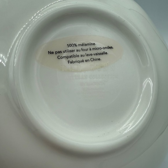 Rae Dunn Set of 2 Mixing Bowls Best Day Ever Happily Ever After White Melamine - Picture 5 of 6